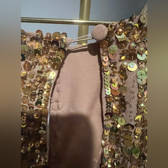 ASOS EDITION Sequin Midi Dress with Blouson Sleeve - Picture 11 of 11